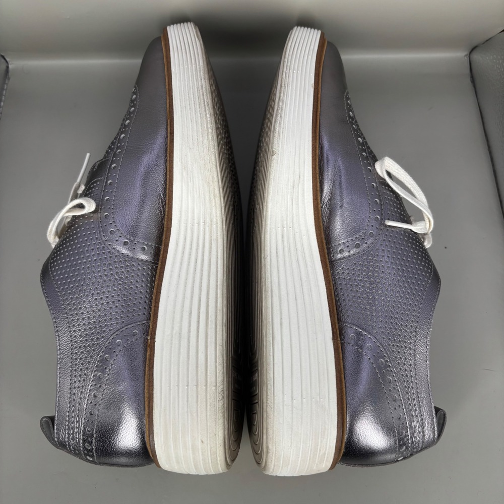 Cole Haan Grand Ambition Wingtip Oxford Metallic Pewter Silver W29762 Womens 9B - Picture 5 of 7